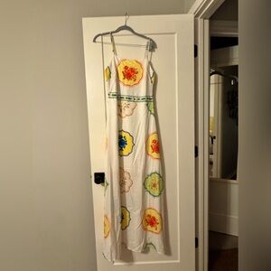 Floral Maxi Dress with Colorful Accents